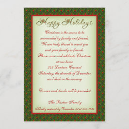 Inbjudan för järnek- och murgrönajulparty