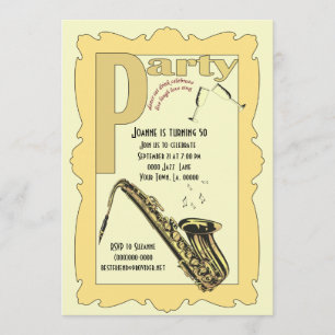Inbjudan för Jazzsaxofonparty
