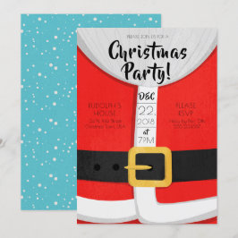 Inbjudan för julfest för Santa kostymjul