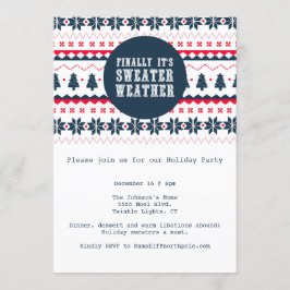 Inbjudan för julfest för tröjaväder |