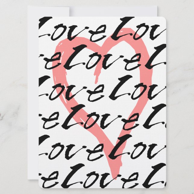 Inbjudan för kärlek och nätt för bröllop för (Framsida)