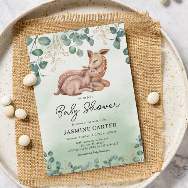 Inbjudan för Little Hjort Baby Shower (Skapare uppladdad)