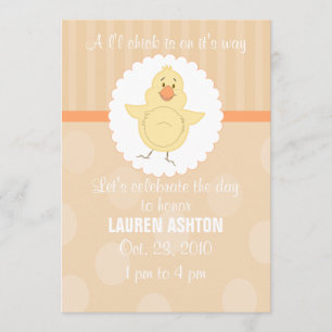 Inbjudan för L'l chickbaby shower