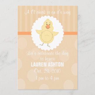 Inbjudan för L'l chickbaby shower