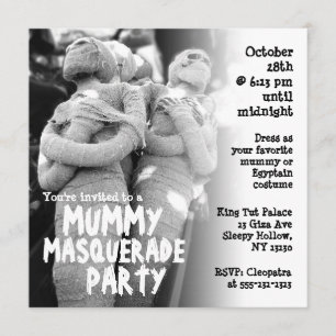 Inbjudan för mammamaskeradhalloween fest