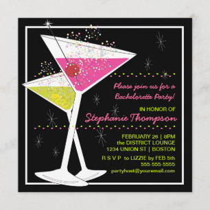 Inbjudan för Martini coctailBachelorette party