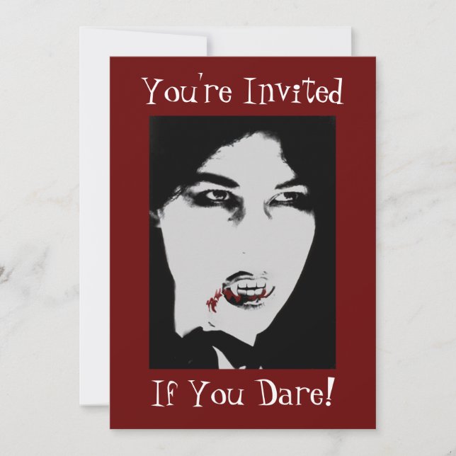 Inbjudan för middag för räkningsDracula Halloween (Framsida)