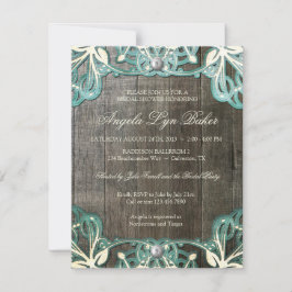 Inbjudan för möhippa för landsnöre Wood lantlig