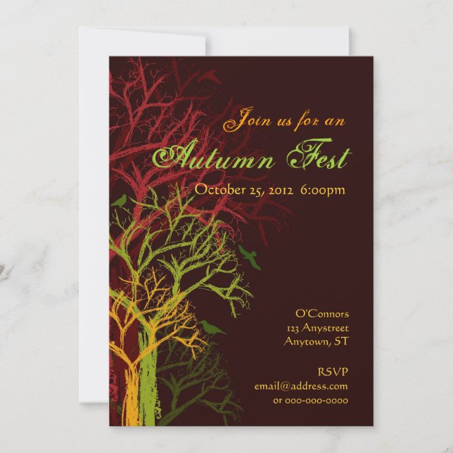 Inbjudan för nedgångHalloween Fest (Framsida)