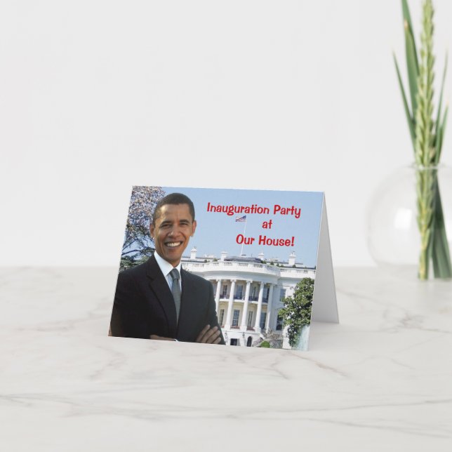 Inbjudan för Obama invigningparty (Framsida)