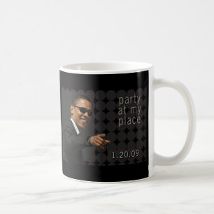Inbjudan för Obama invigningparty Kaffemugg