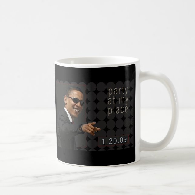 Inbjudan för Obama invigningparty Kaffemugg (Höger)