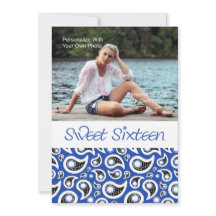 Inbjudan för Paisley blåbärsweet sixteen