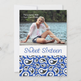 Inbjudan för Paisley blåbärsweet sixteen