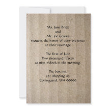 Inbjudan för pappillusionbröllop