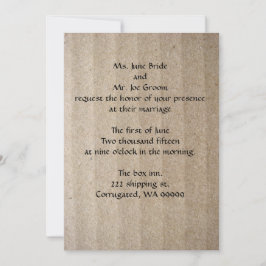 Inbjudan för pappillusionbröllop