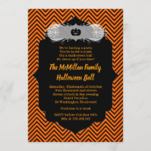 Inbjudan för party för dräkt för Halloween