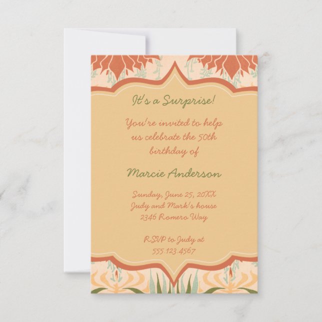 Inbjudan för party för grönt för (Framsida)