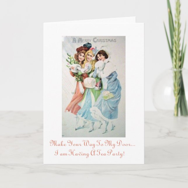 Inbjudan för party för helgdagjulTea (Framsida)