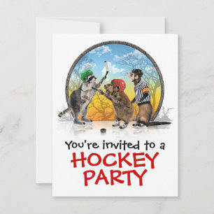Inbjudan för party för hockeynötkreaturklassiker
