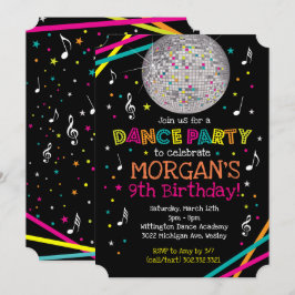 Inbjudan för party för neonglöddans