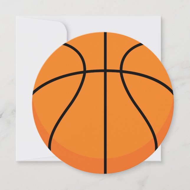 Inbjudan för party för sporttemabasket (Framsida)