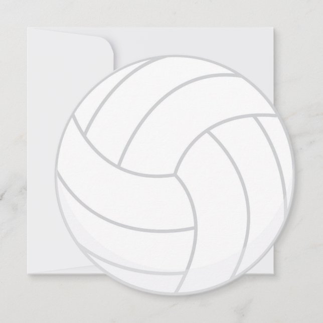 Inbjudan för party för sporttemavolleyboll (Framsida)