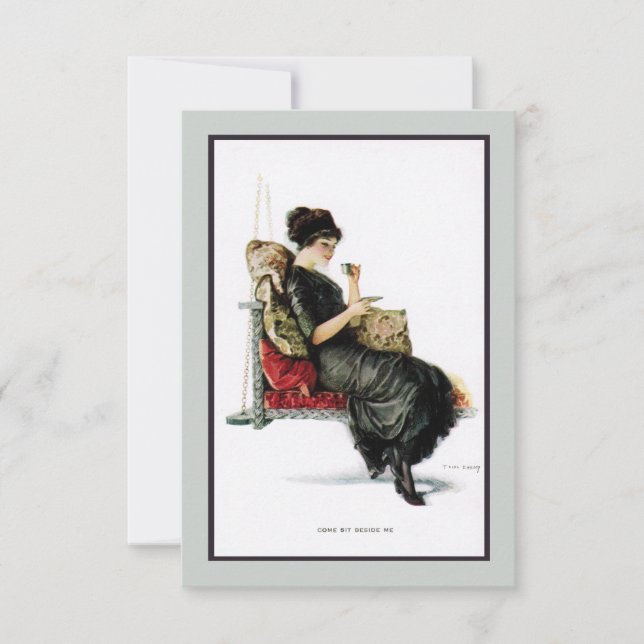 inbjudan för party för Tea för 1910sfarstubrogunga (Framsida)