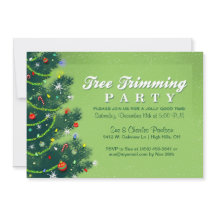 Inbjudan för party för trädbrämjul