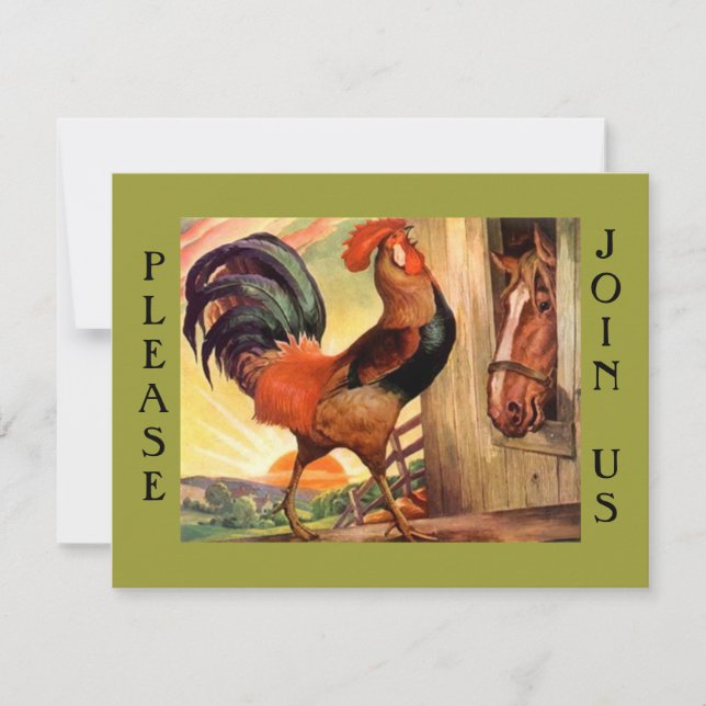 Inbjudan för party för tupp för frukostmeet-upp (Framsida)