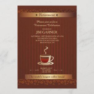 Inbjudan för pensionkaffekopp