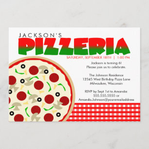 Inbjudan för PizzeriaPizzaparty