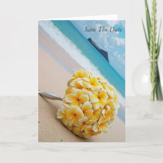 Inbjudan för Plumeriabukettbröllop