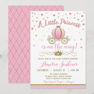 Inbjudan för Princess baby shower