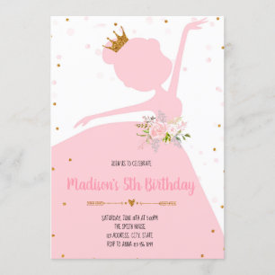 Inbjudan för Princessdansparty