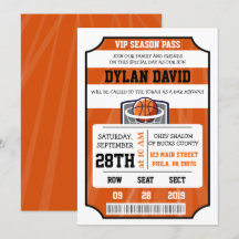 Inbjudan för pub för BASKETVIP-BILJETT bat mitzvah