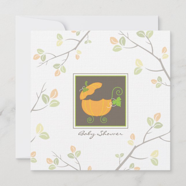 Inbjudan för pumpabarnvagndusch (Framsida)