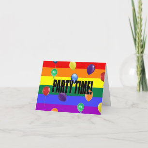 Inbjudan för regnbågeprideparty