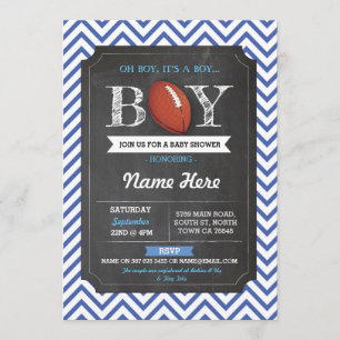 Inbjudan för Rugby för baby shower för
