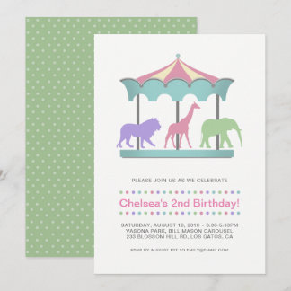 Inbjudan för Safarikarusellfödelsedag