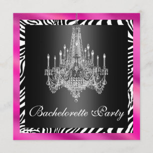Inbjudan för shock rosasebraBachelorette party