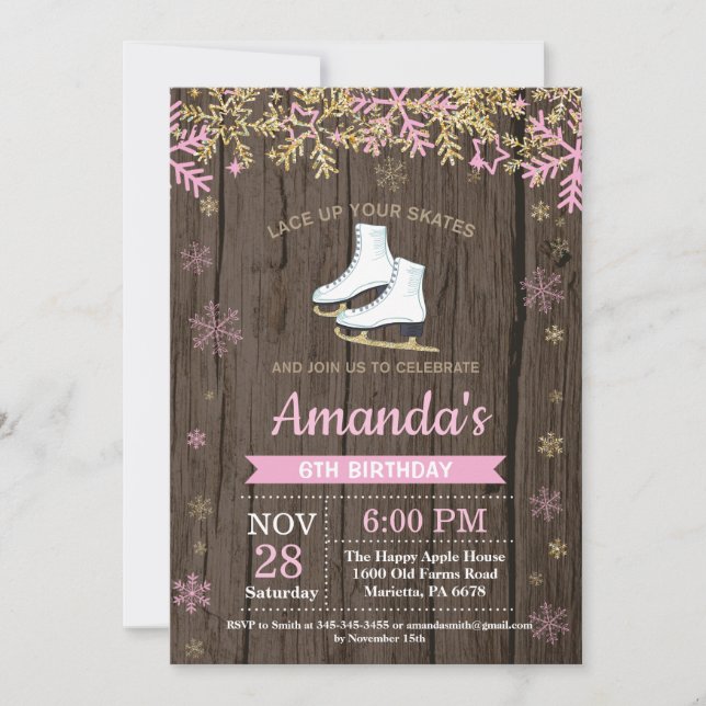 Inbjudan för skridsko för (Framsida)