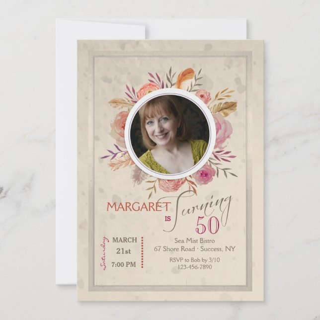 Inbjudan för solnedgångglödfoto (Framsida)