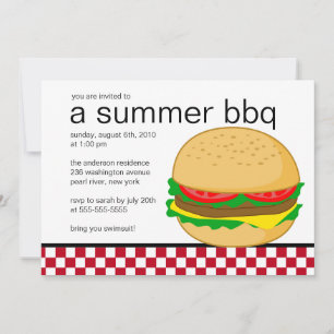 Inbjudan för sommarpartyBBQ