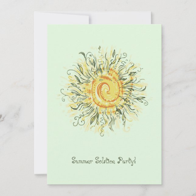 Inbjudan för sommarSolsticeparty (Framsida)