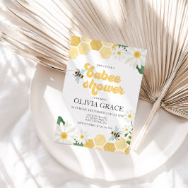 Inbjudan för spädbarn med honungsbin Stötdämpare