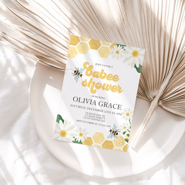 Inbjudan för spädbarn med honungsbin Stötdämpare (Skapare uppladdad)