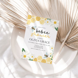 Inbjudan för spädbarn med honungsbin Stötdämpare