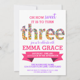 Inbjudan för stänk för födelsedagsfest för