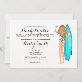 Inbjudan för surfareflickaBachelorette party